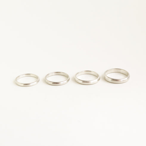 Men's Half Round Band in Silver